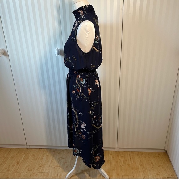 Nanette Lepore blue floral high-low sleeveless maxi dress Size 8 - Picture 3 of 12